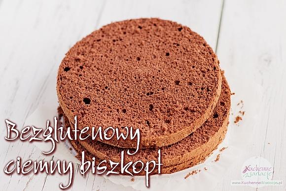Ciemny bezglutenowy biszkopt