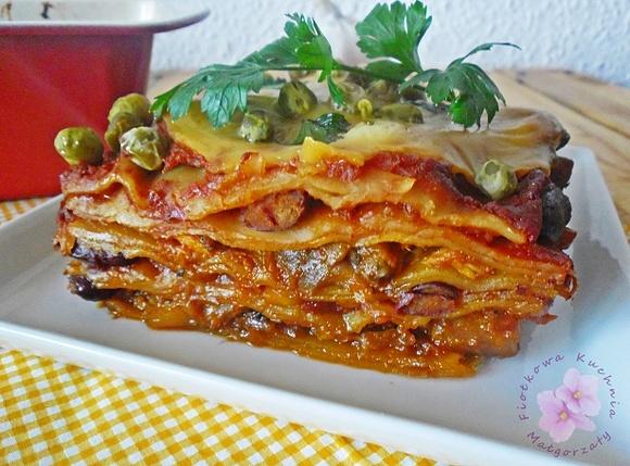 Lazania chili con carne z indykiem
