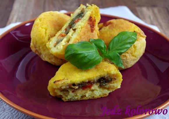Arancini wegańskie kulki ryżowe pieczone