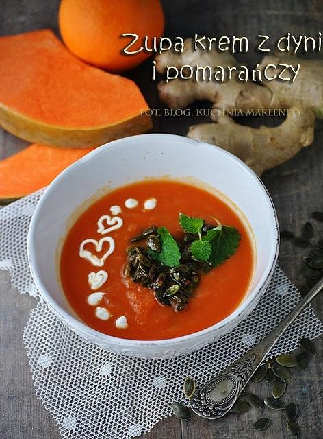 Lekka rozgrzewająca zupa z dyni i pomarańczy