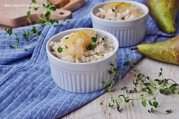 Risotto z gruszką i tymiankiem