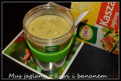 Mus jaglany z kiwi i bananem