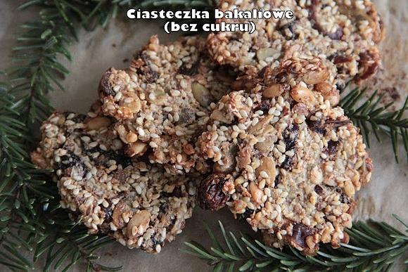Ciasteczka bakaliowe bez cukru