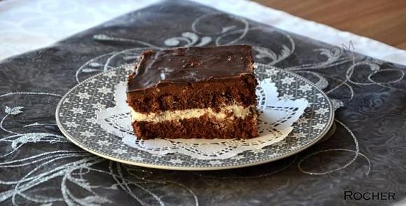 Rocher ciasto czekoladowo-orzechowe z mascarpone