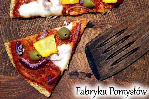 Pizza na spodzie z mąki z cieciorki
