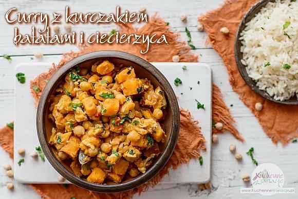 Curry z kurczaka z batatami i ciecierzycą