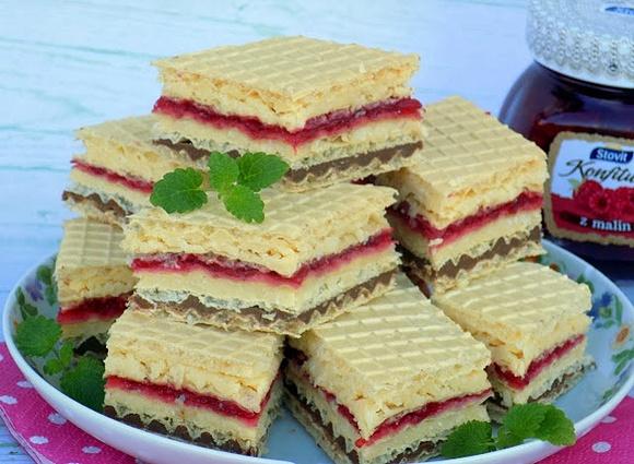 Wafelki kokosowo-malinowe