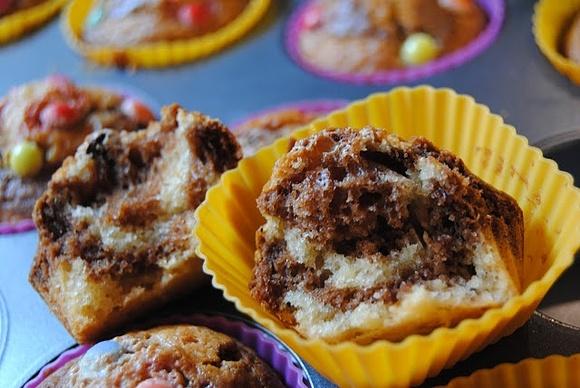 Czarno-białe muffinki marmurkowe szybki przepis
