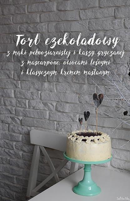 Tort czekoladowy z mąki pełnoziarnistej kaszy gryczanej i mascarpone