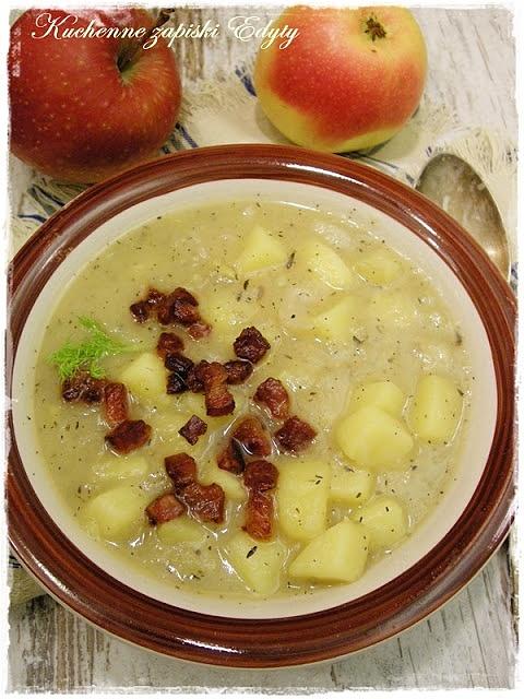 Kartoflanka z pieczonym jabłkiem i fenkułem