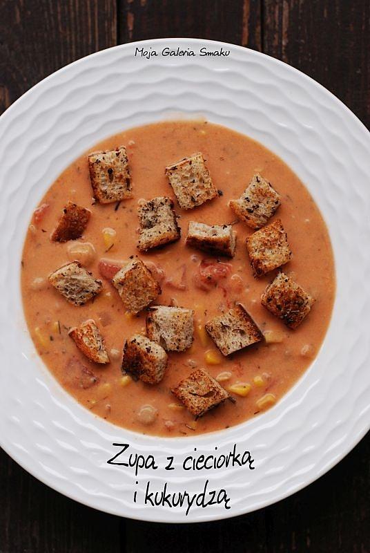 Zupa z cieciorką i kukurydzą