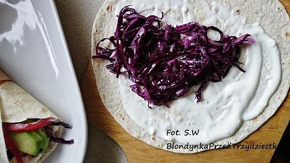 Tortilla z kurczakiem i warzywami