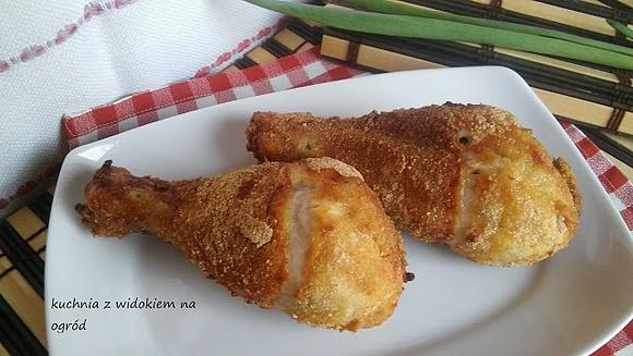 Pałki z kurczaka panierowane pieczone w piekarniku