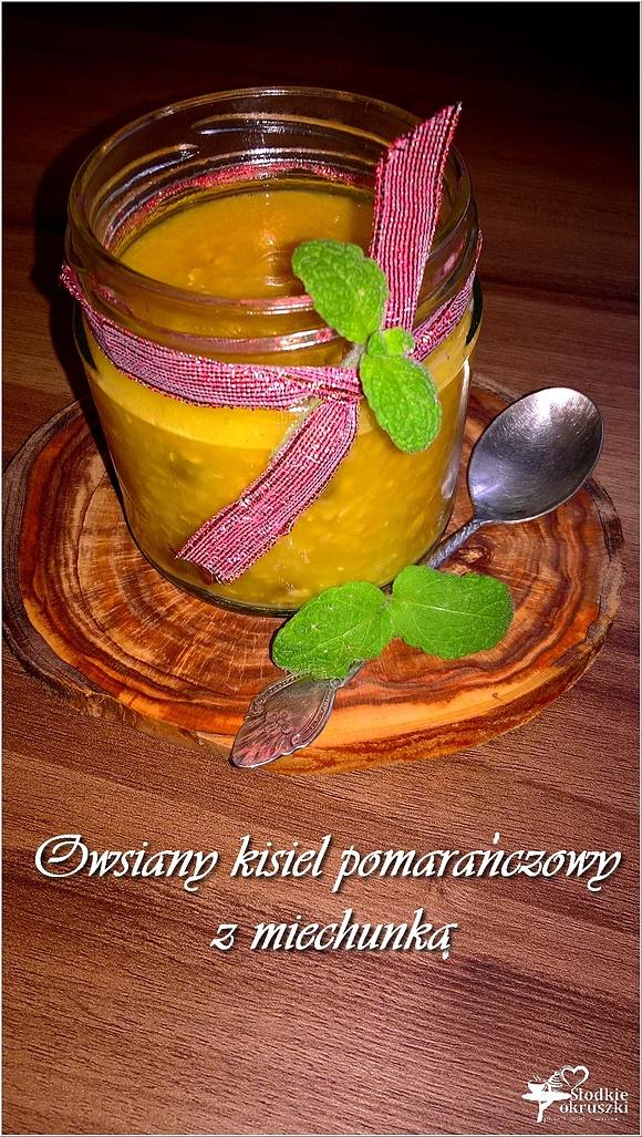Owsiany kisiel pomarańczowy z miechunką