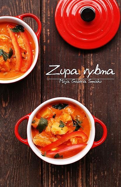 Zupa rybna z pstrągiem, pomidorami i mleczkiem kokosowym