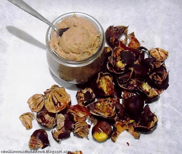 Wegańska nutella z pieczonych kasztanów bez glutenu