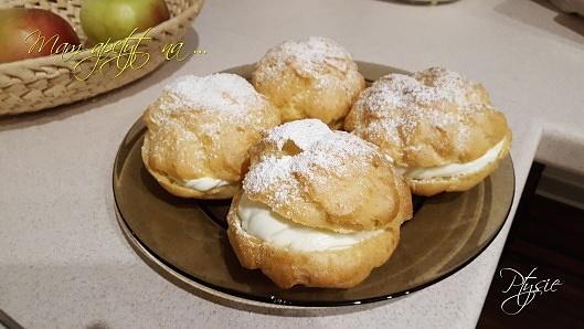 Ptysie przepis na ciasto francuskie nadziewane kremem