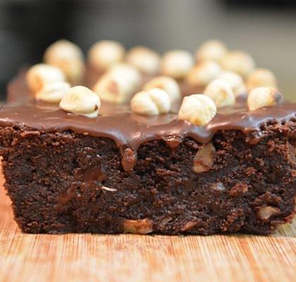 Orzechowe brownie z Nutellą