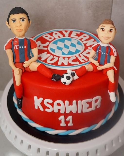 Torcik dla fana bayernu monachium i roberta lewandowskiego