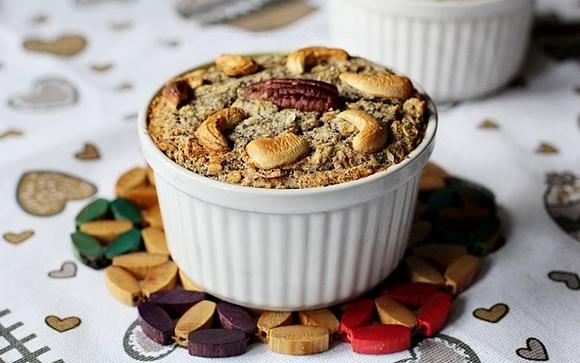 Pieczona owsianka bananowa z makiem