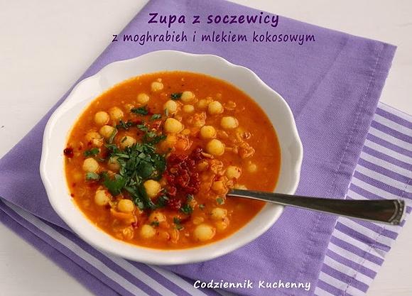 Zupa z soczewicy z mlekiem kokosowym i imbirem