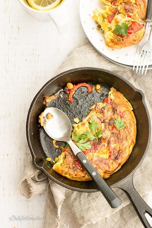 Frittata z warzywami i gorgonzolą