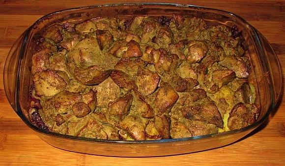 Wątróbka pieczona z cebulą i ziemniakami