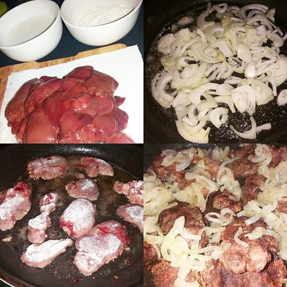 Wątróbka z cebulką