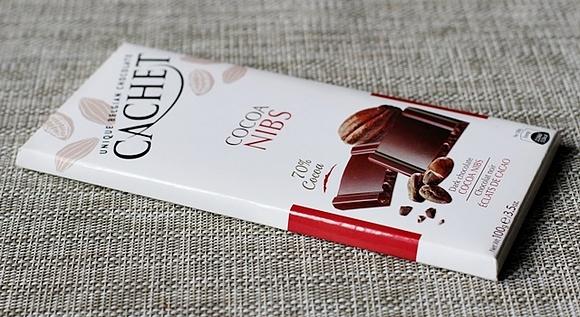Czekolada cachet cocoa nibs 70% jako deser lub dodatek