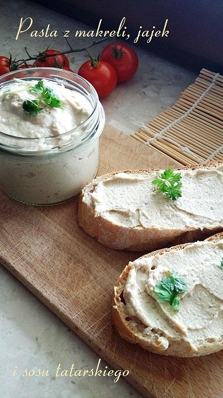 Pasta z makreli jajek i sosu tatarskiego