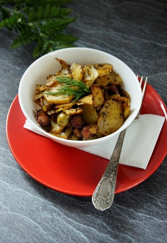Ziemniaki pieczone z tymiankiem i oliwkami