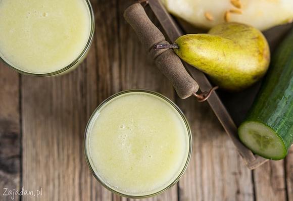Smoothie z melonem, ogórkiem i gruszką