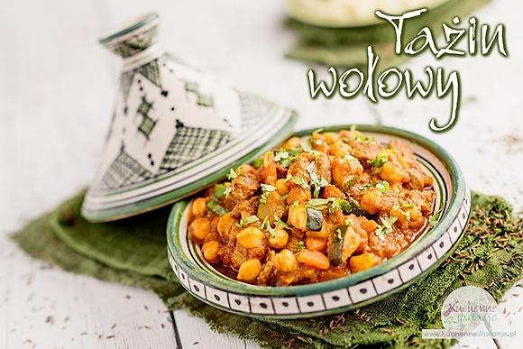Tażin wołowy z ciecierzycą i cukinią