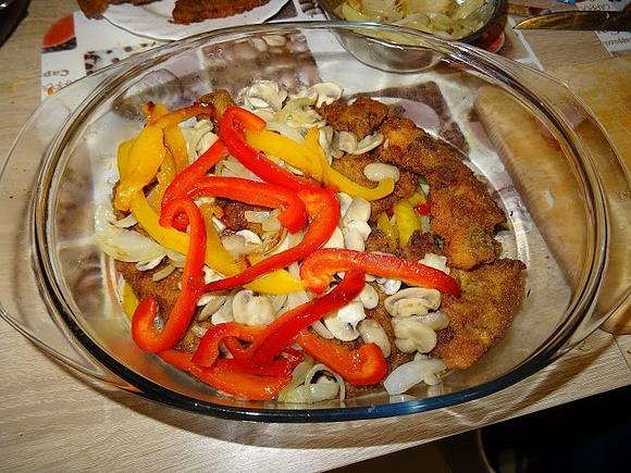 Schab zapiekany z warzywami