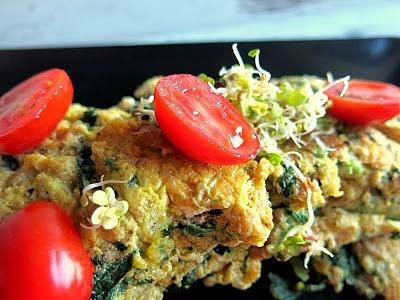 Omlet ze szpinakiem i amarantusem