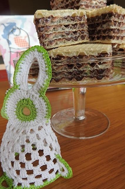 Wafle z masą ze śmietanki do kawy