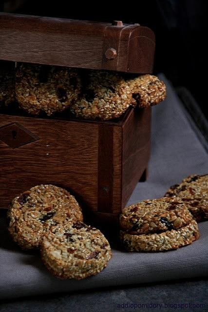 Sesame coins z pestek słonecznika - szybkie ciasteczka dla zabieganych