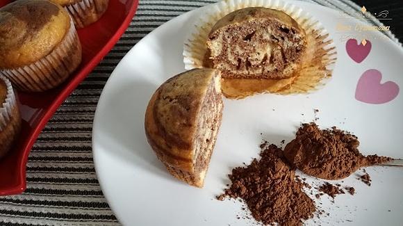 Muffinki zebra kakaowo-waniliowe