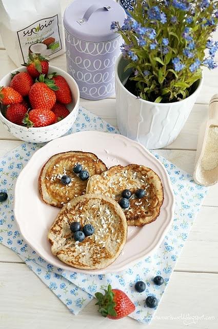 Fit pancakes z mąki kokosowej