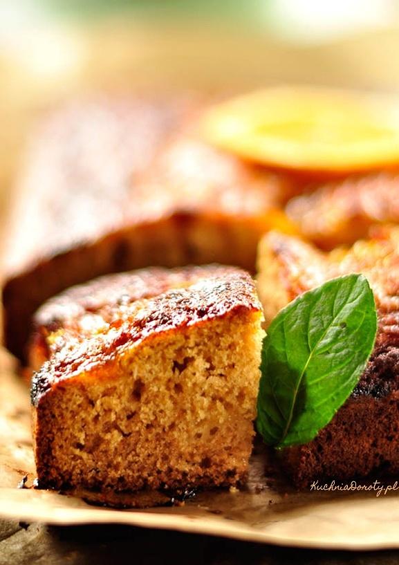 Ciasto jogurtowe z miodem i pomarańczami