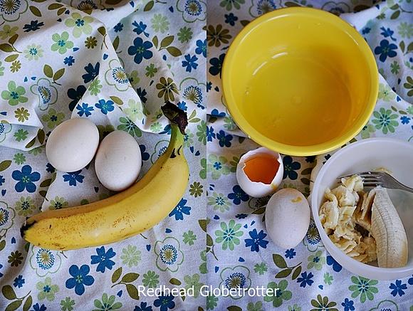 Puszysty omlet bananowy