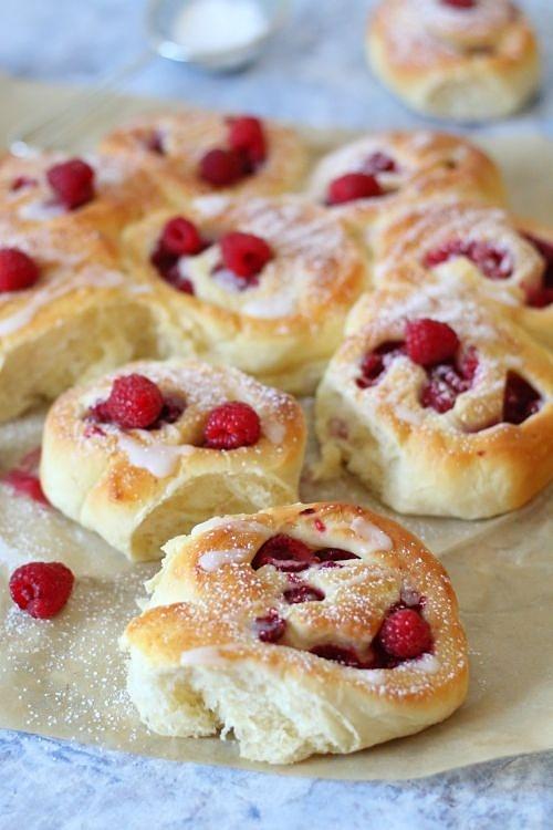 Drożdżówki z malinami Thermomix