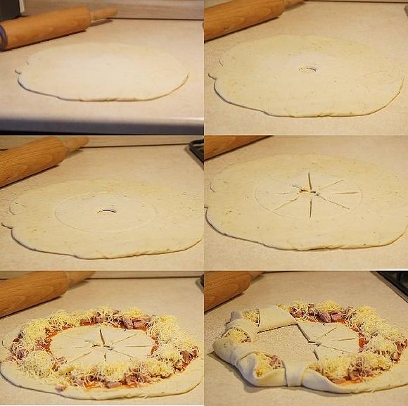 Pizza z szynką i serem