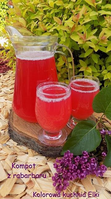 Kompot z rabarbaru i mięty