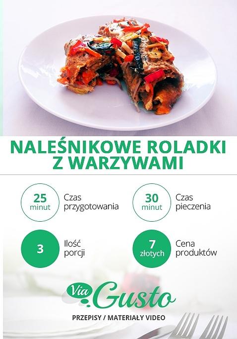 Naleśnikowe roladki z warzywami