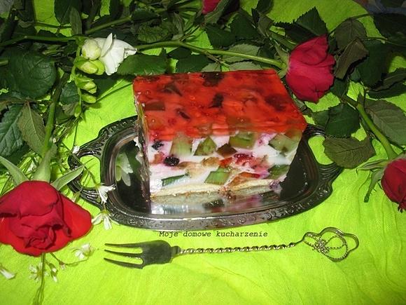 Galaretkowiec z owocami na mleku