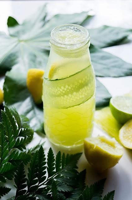 Ogórkowa lemoniada z bazylią