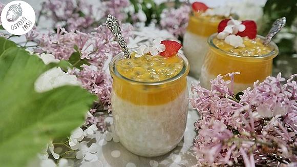 Słoneczny kokosowy pudding z tapioki