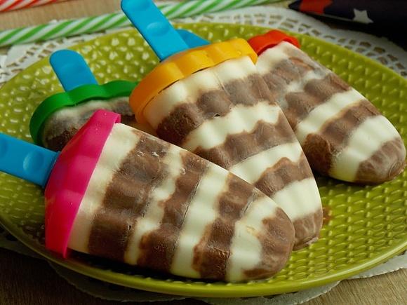 Lody zebry śmietankowo-czekoladowe dla dzieci