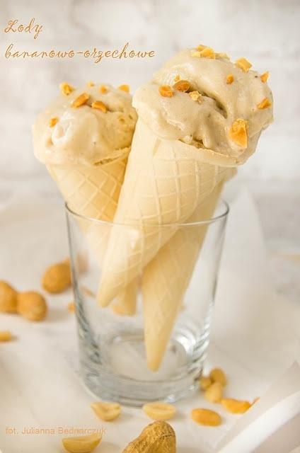 Lody bananowe z masłem orzechowym